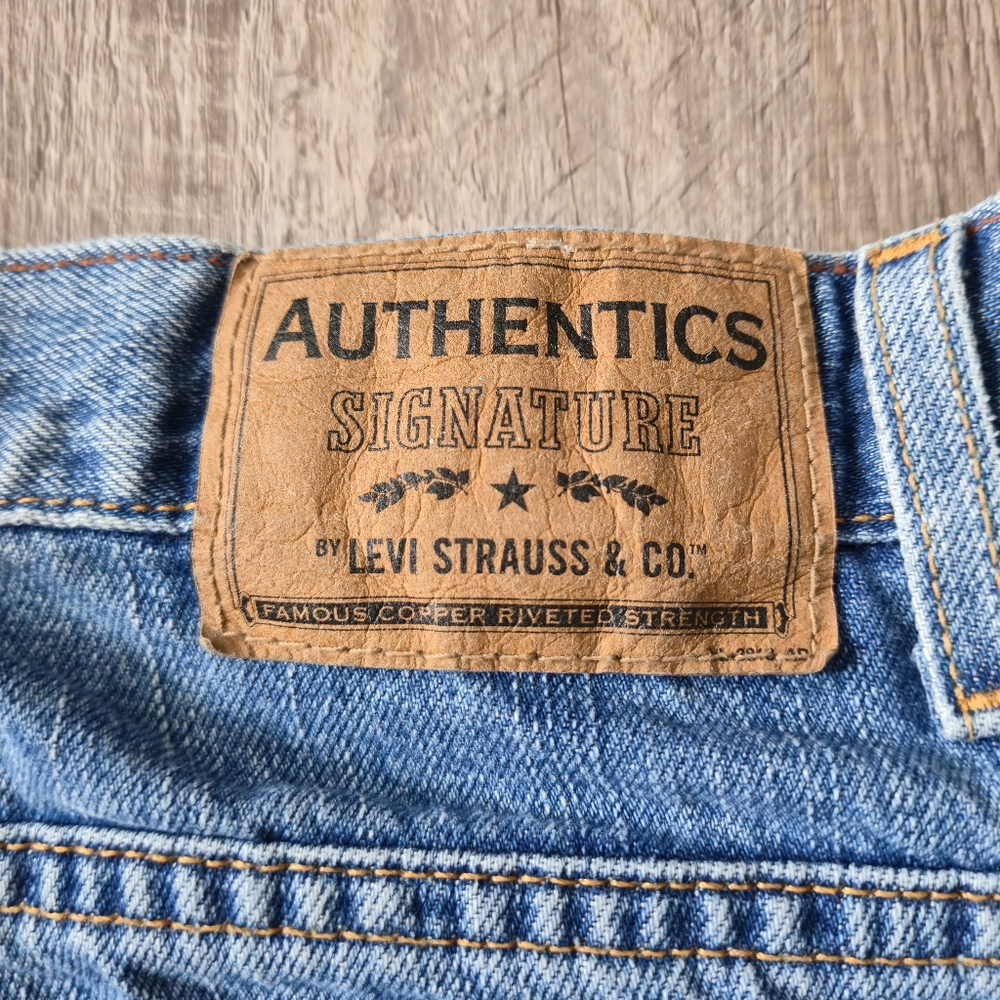 Signature by Levi Strauss & Co. 36x34 Mens Relaxed Regular Straight Jeans Y2K - Picture 14 of 15